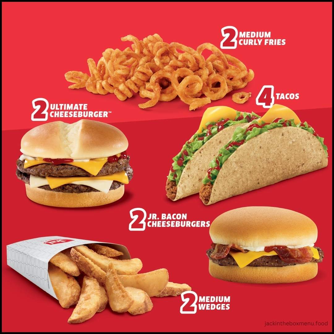 Menu from Jack in the Box
